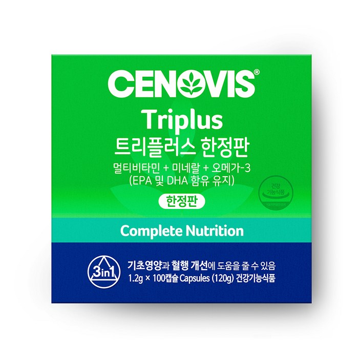 세노비스 트리플러스 3in1 프리미엄 멀티비타민, 100정, 1개 세노비스 트리플러스 3in1 프리미엄 멀티비타민, 100정, 1개