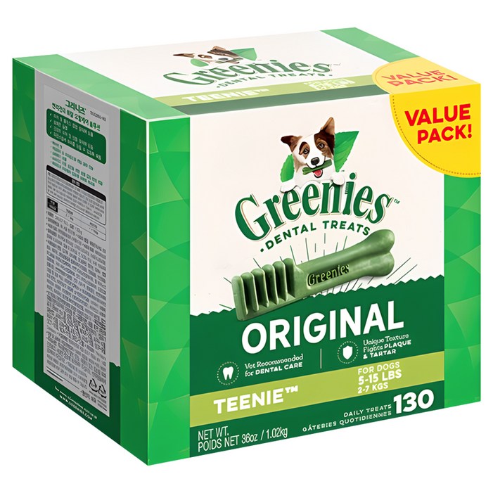 그리니즈 강아지 덴탈껌, 티니 오리지널, 1.02kg, 1개