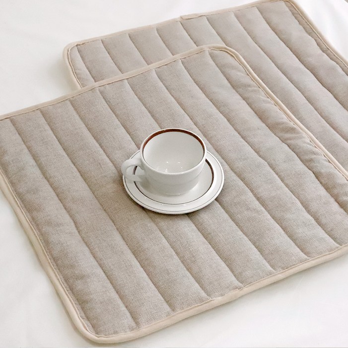 까사베르데 코빈 누빔 면 논슬립 방석 2p