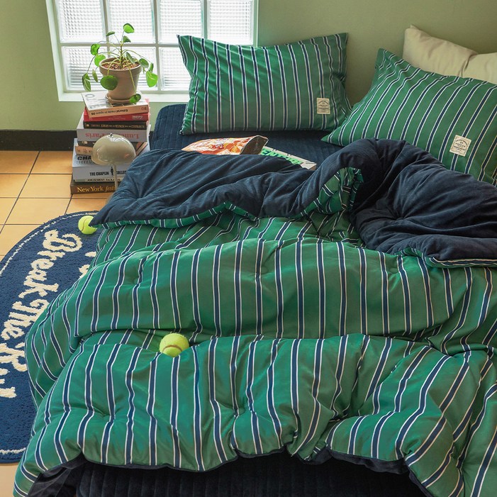 쁘리엘르 유어메이트 극세사 워싱 차렵이불 세트