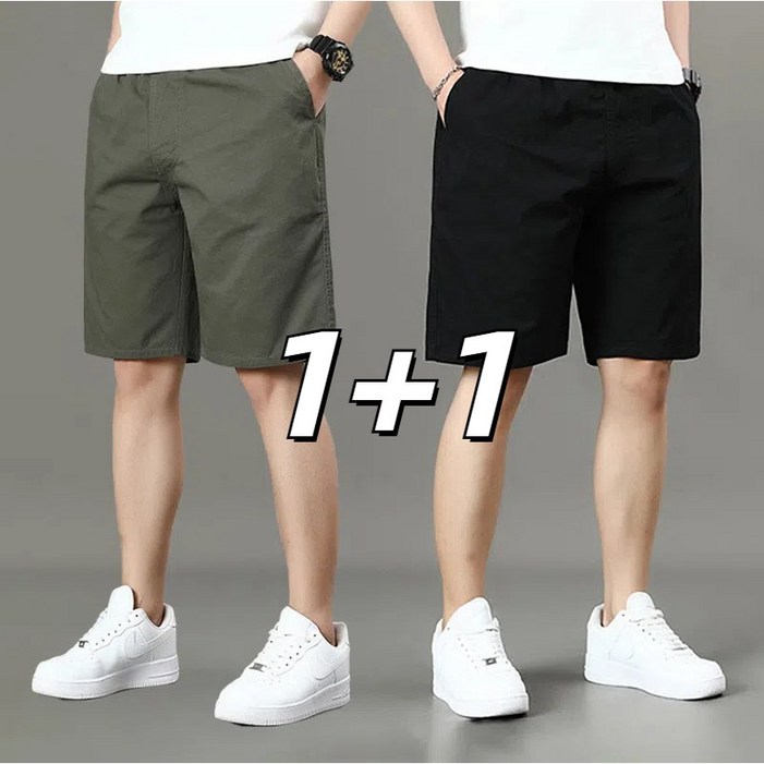 남자 반바지 면100 스판 밴딩 기본 반바지 2P세트 tanlz