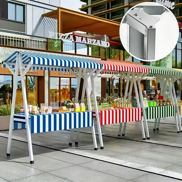 간이매대 플리마켓 철재 접이식 가판대, 옐로우