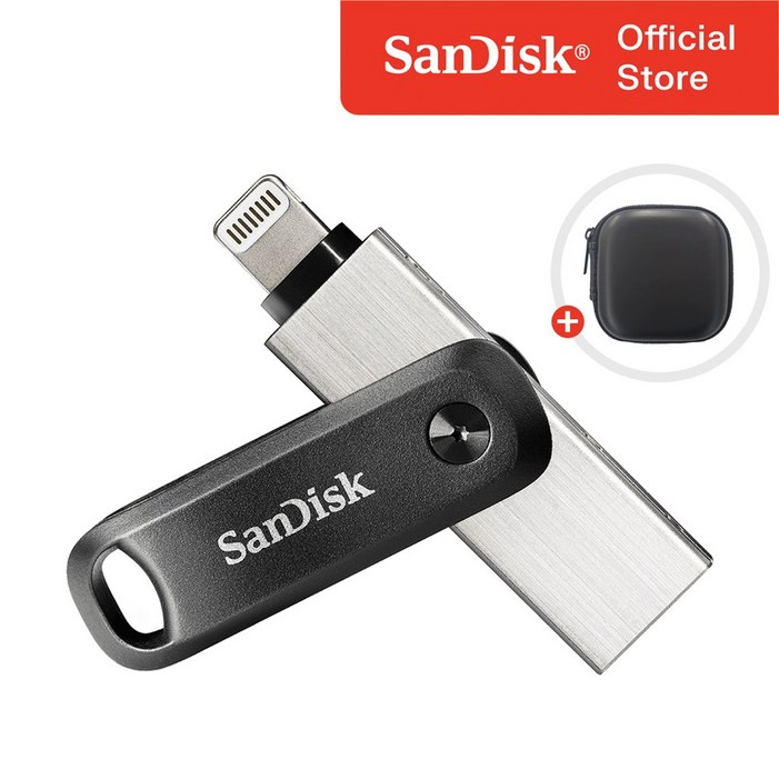 샌디스크 iXpand Go 아이폰 아이패드 8핀 전용 OTG USB 3.0 메모리 USB 보관 케이스, 256GB 샌디스크 iXpand Go 아이폰 아이패드 8핀 전용 OTG USB 3.0 메모리 USB 보관 케이스, 256GB
