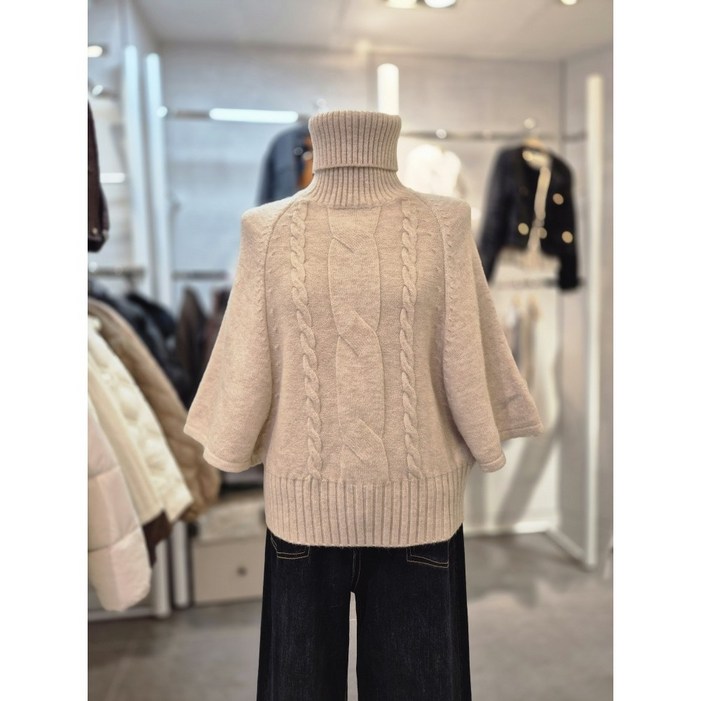 [밸리걸]터틀넥 케이프 망토니트 817970