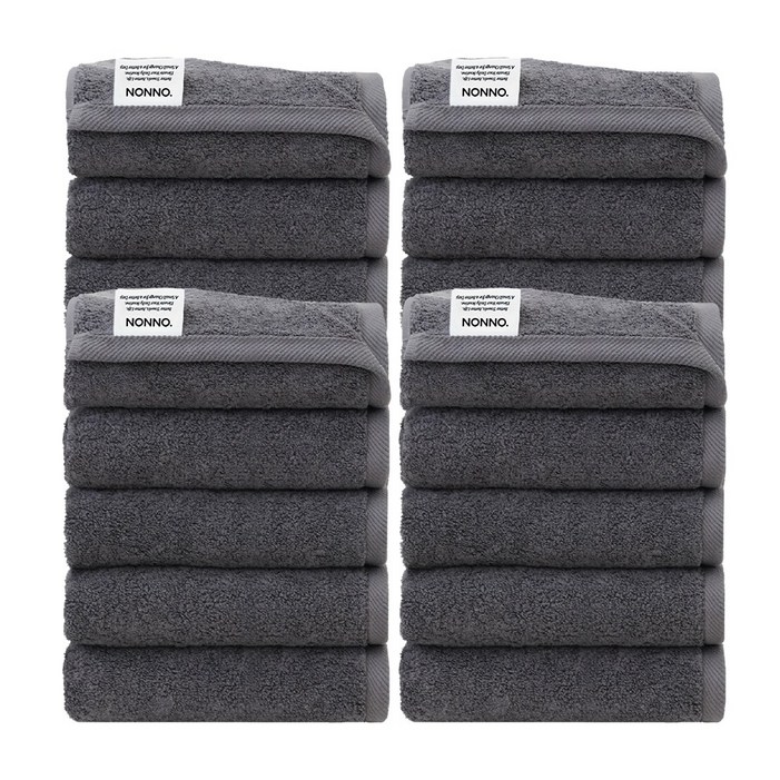NONNO 국내생산 호텔수건 200g 40수 코마사, 진그레이, 20개