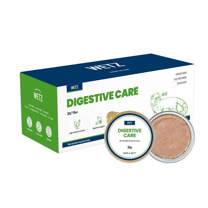 본아페티 고양이 소화흡수 기능성 습식 캔 사료 투약보조겸용 무항생제, 60개, 30g, 닭