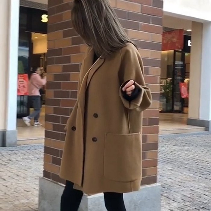 오버사이즈 캐주얼 울 코트, 작은키 중기장 디자인 감성, 오버사이즈 부풀지 않는, 데일리 오피스 잘 어울리는 키업 아이템