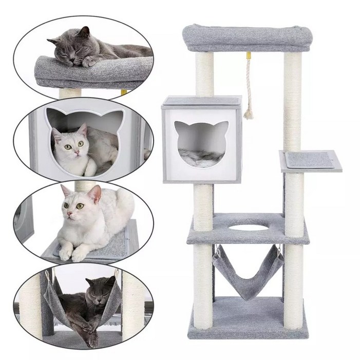 미니캣타워 창문 고양이 캣타워 캣폴 캣휠 multilevel cat tree play house 등산 활동 센터 타워 해먹 콘도 가구 스크래치 포스트 새끼