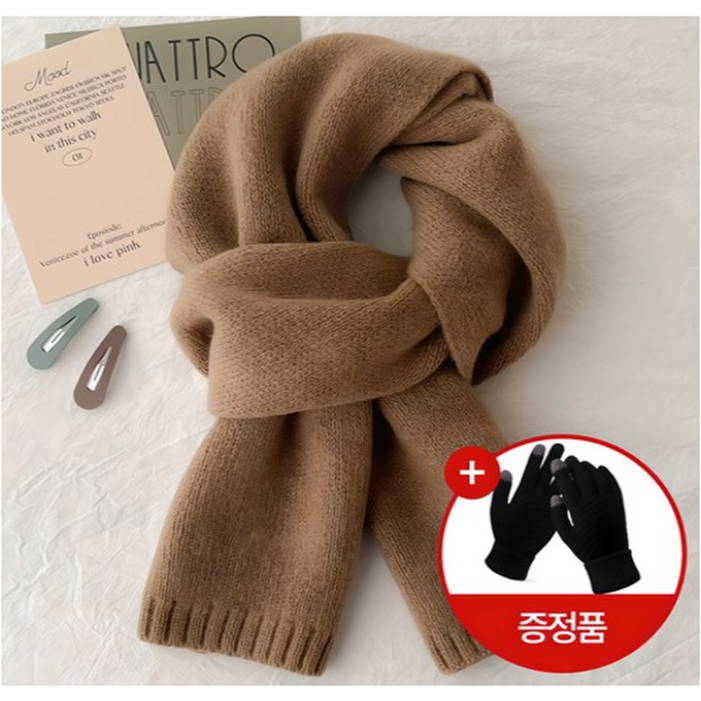 디어스텝 남녀공용 쁘띠 니트 털목도리 머플러 목도리 6컬러