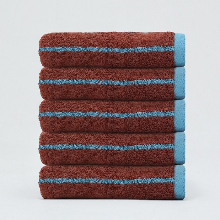 MYNVO 호텔수건 150g 40수 코마사 콤팩트 시크라인 선염 스트라이프 데일리 세면타월