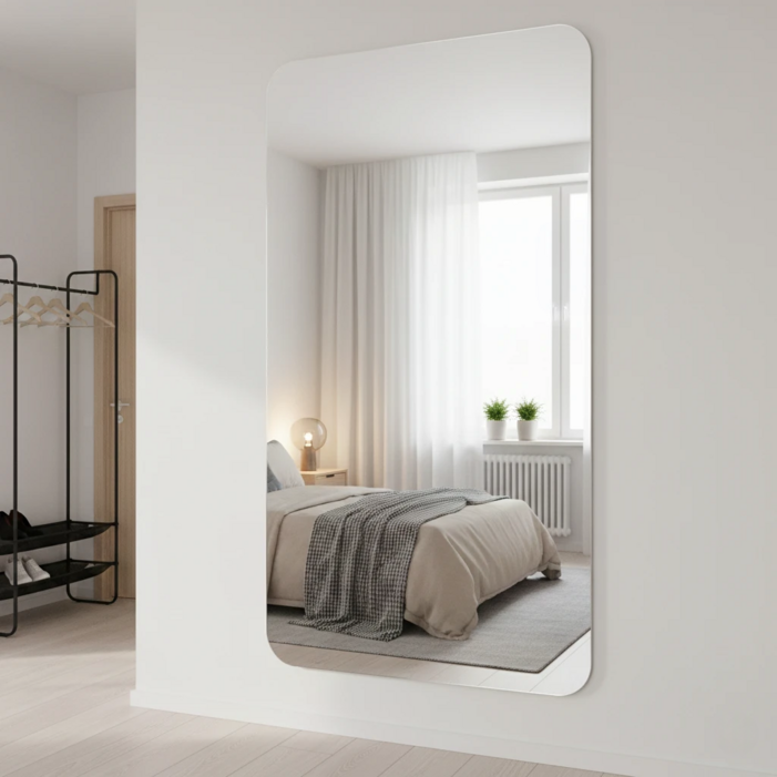 홈앤힐링 부착형 전신거울 대형 아크릴 벽거울 180cm까지