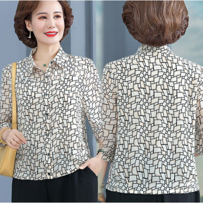 닥스키즈  여성  블라우스 엄마 옷 반팔 셔츠