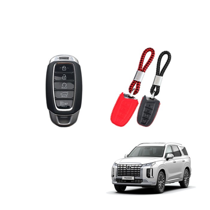 자동차친구 프리미엄 스마트키 가죽 키지갑 케이스, NO.20 팰리세이드 올블랙