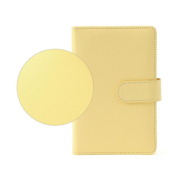 크림 A6 인조가죽 바인더 유선 노트 다이어리 18절스프링 패션 포터 포켓