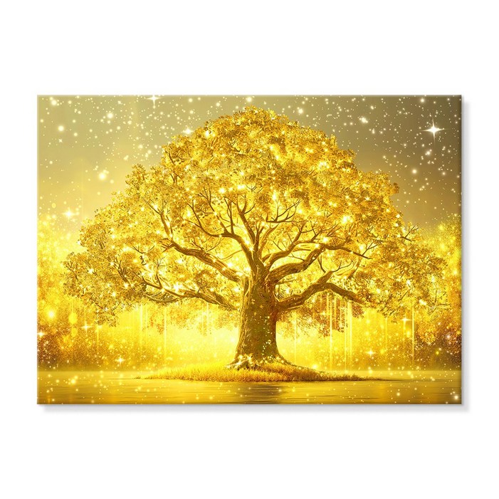 더아트컴퍼니 돈들어오는 황금 돈나무 액자 거실 인테리어 그림 골드 풍수 재물운 금전운 액자