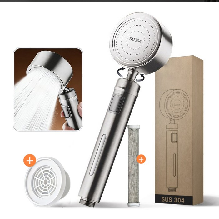 SASAKO 호텔식 절수 수압상승 필터 스테인리스 샤워기헤드 온오프 다기능 샤워기 헤드 세트