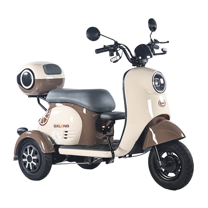 출퇴근 삼륜 전기 스쿠터 배달 사은품8종 오토바이 스쿠터 세발 전동차 삼륜차 전기차, 브라운, 1000W 72V20A70KM