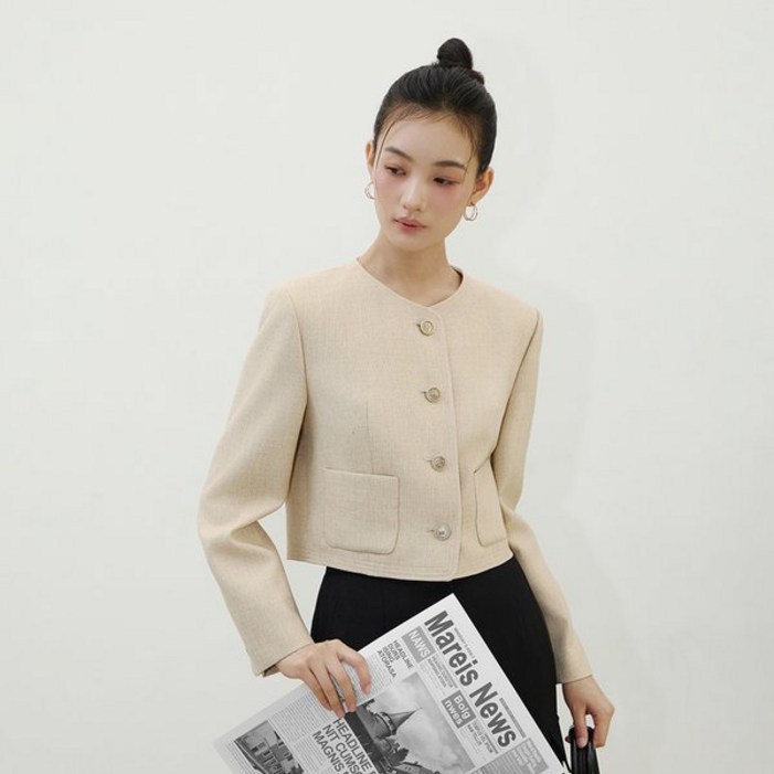 잇미샤 25 SS 라운드넥 크롭 자켓 ITP3ZJK840 2120884