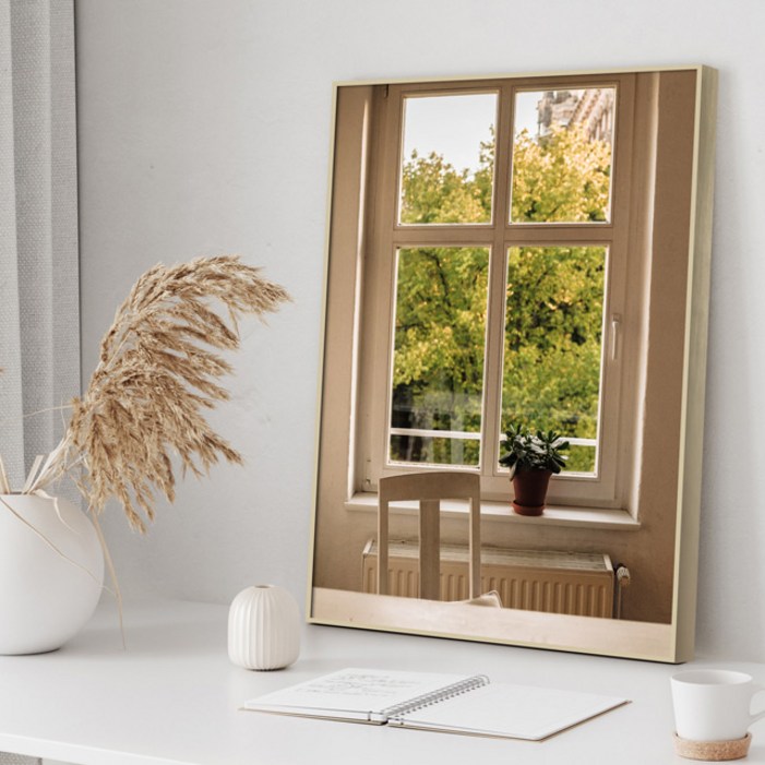 북유럽 인테리어 창문 액자 카페 집들이선물 현관 벽 꾸미기 거실대형액자, 우드, 1개