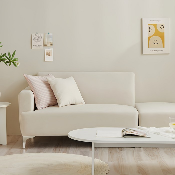 퍼리든 몽듀 패브릭 2인용 소파 우형 세트 방문설치