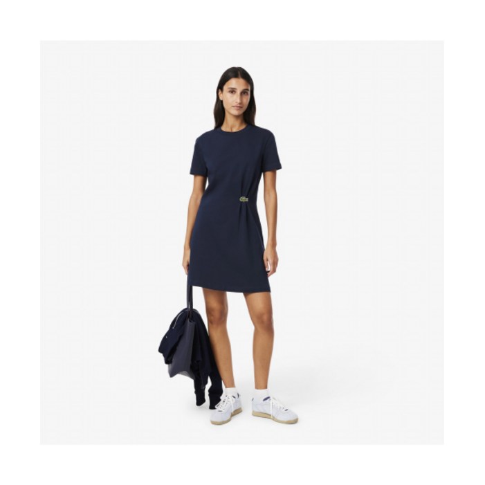 매장정품 라코스테 LACOSTE 여성 픽스드 크록 코튼 드레스 EF0583-55G 166 EF0583-55G166 583381