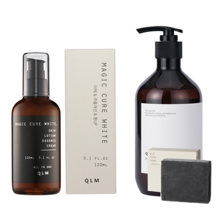 큘라M 남자 피부관리 올인원 미백 2종세트 피부 트러블 피지 모공 기능성 수분 보습 영양, 120ml, 1개