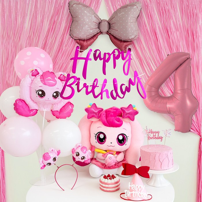 메리파티 NEW 슈팅스타 캐치티니핑 하츄핑 풍선 생일파티 올인원 세트, 1세트, 하츄핑 풀세트점보숫자4