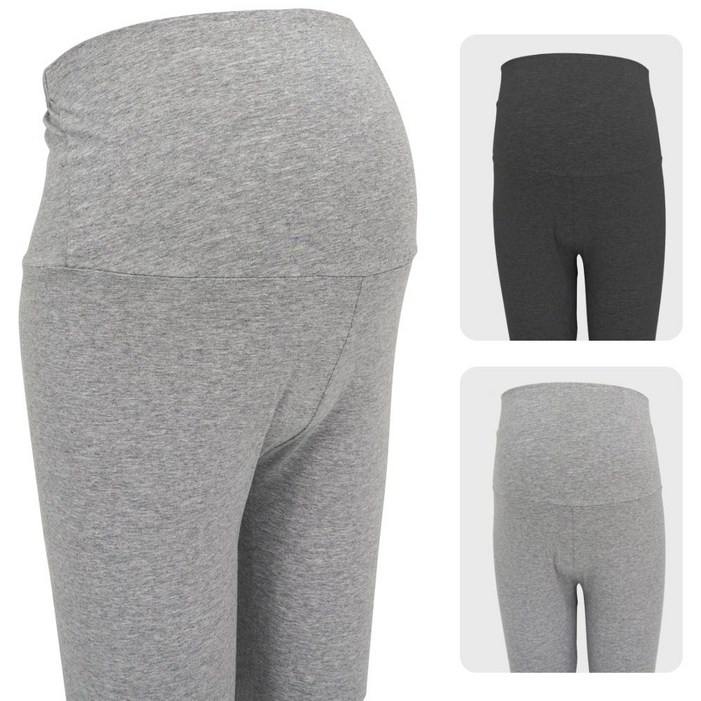 라이크라라 임산부 레깅스 면스판 9부 무발 복대스타일