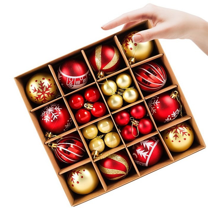 루이스 크리스마스 트리 장식볼 믹스 오너먼트 혼합볼 데코세트TGUI3, TYPE1