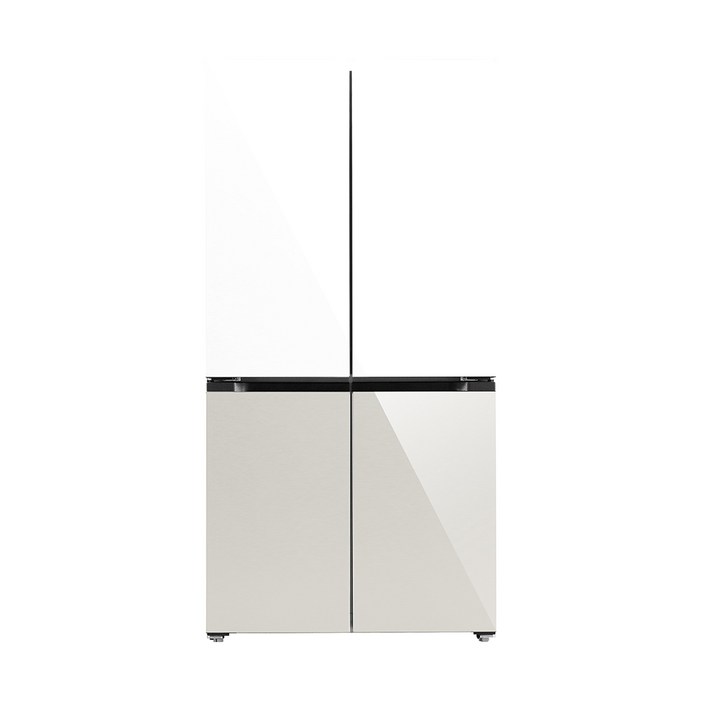 캐리어 피트인 파스텔 4도어 글라스 냉장고 618L 방문설치 KRNF618YPS1, KRNF618YPS1