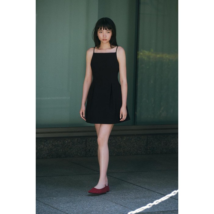 ZARA 미니 스트랩 원피스 - 블랙 193733