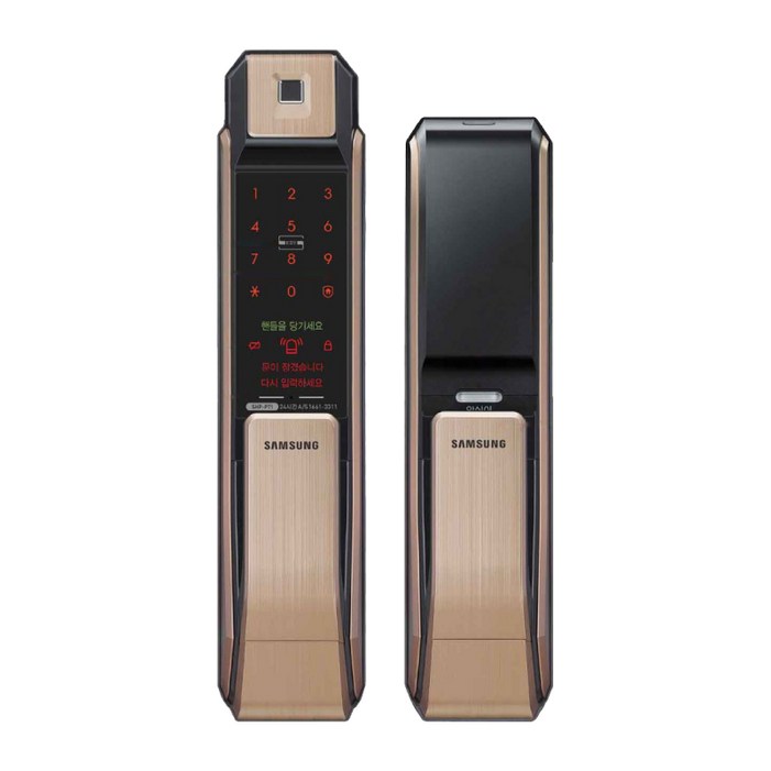 삼성SDS 스마트도어록 지문인식 푸시풀 SHP-P71 현관문 번호키 도어락 설치