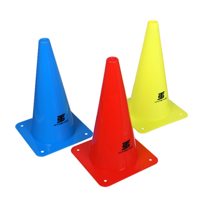 스포츠트라이브 삼각콘 세트 15cm 23cm 30cm 10개입, 30cm옐로우, 10개