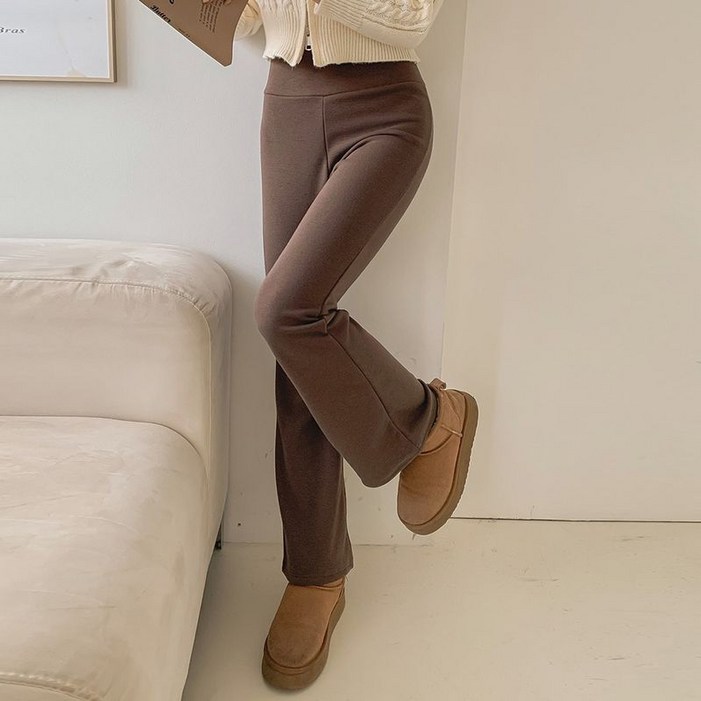 유야 융 기모 스판 부츠컷 밴딩 바지 레깅스 -PN0684H- 여성 겨울