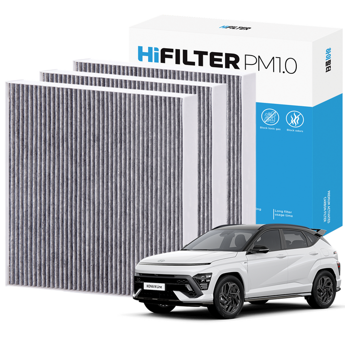 21 하이필터 PM1.0 활성탄 자동차 에어컨필터 현대