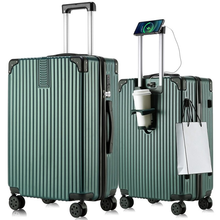 3년AS 초경량 기내용 캐리어 20인치 24인치 28인치 360도 조용한 바퀴 USB충전 다기능 대용량 여행용가방