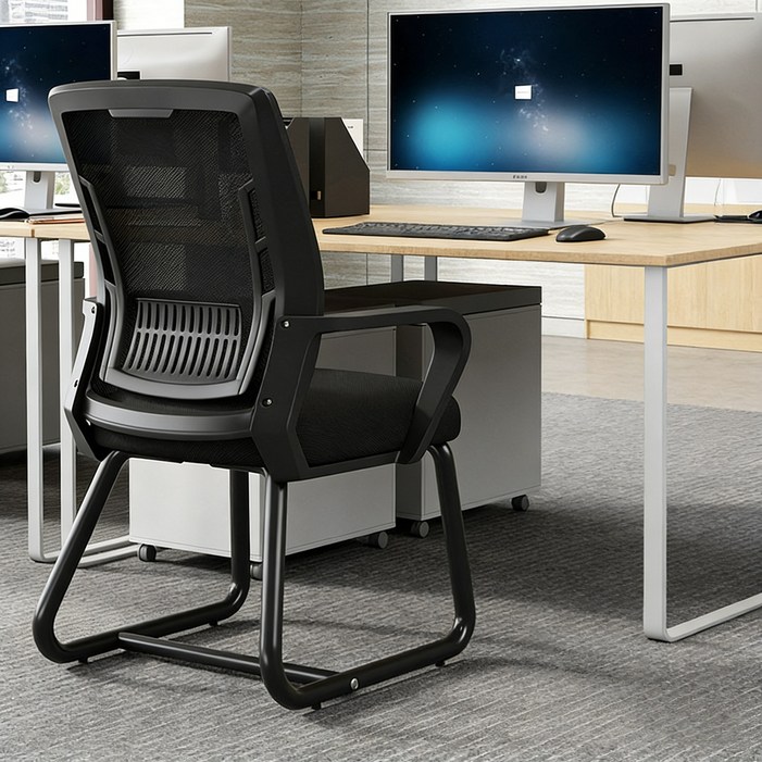 Tixpra 사무용 의자 메쉬 컴포트 컴퓨터 의자 기숙사 등받이 의자 공부 의자 라텍스 방석