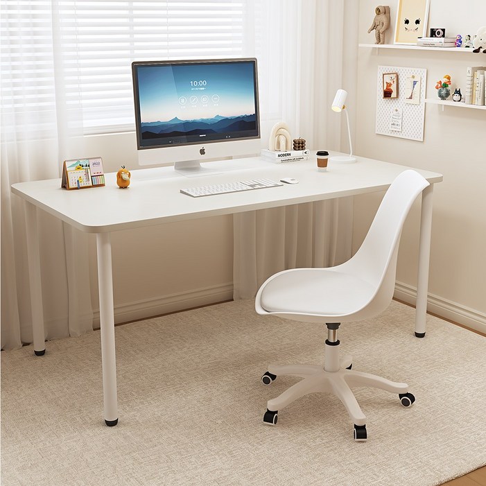 소우디 책상 테이블 다용도책상 컴퓨터책상 사무용책상 튼튼한 업그레이드형 우유니화이트, 우유니화이트