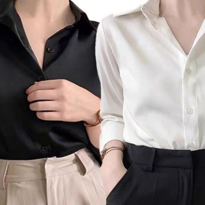 Titikong 여성 11 셔츠 링클프리 정장 블라우스 남방 긴팔