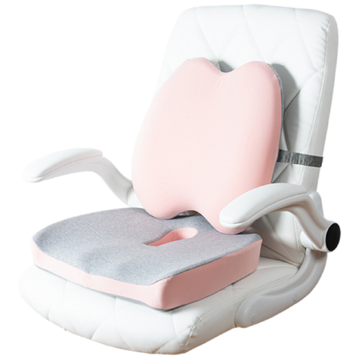 프리어스 사무실 의자허리쿠션 등받이 허리받침대 고밀도 메모리폼방석