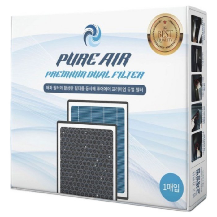 퓨어에어 4세대 카니발 KA4 에어컨필터 앞뒤세트활성탄 헤파 멀티호환, 1세트, PRE0103