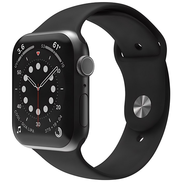 신지모루 갤럭시워치 호환 실리콘 밴드 스트랩, 블랙