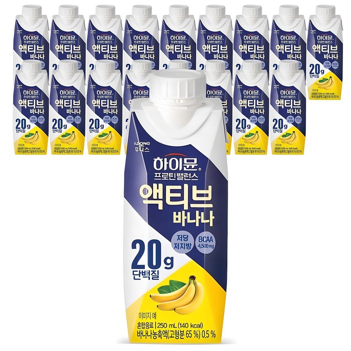일동후디스 하이뮨 프로틴 밸런스 액티브 바나나, 250ml, 18개 일동후디스 하이뮨 프로틴 밸런스 액티브 바나나, 250ml, 18개