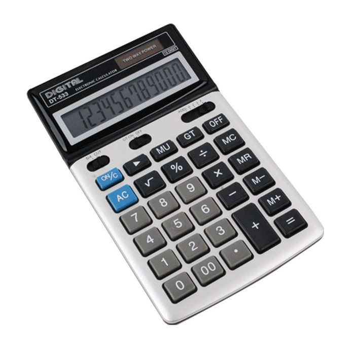 디지털 탁상용 계산기 DT533, 혼합색상, 1개