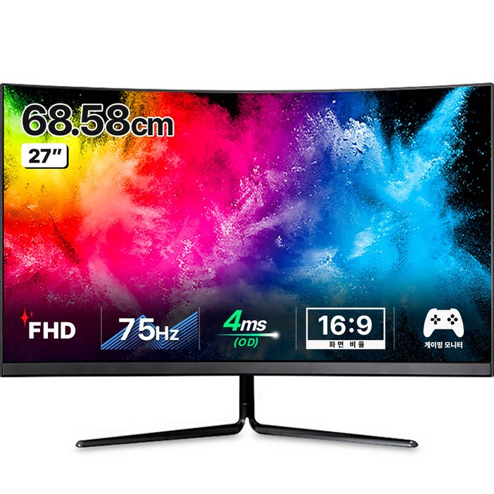 한성컴퓨터 FHD 1500R 커브드 게이밍 리얼 75 모니터 한성컴퓨터 FHD 1500R 커브드 게이밍 리얼 75 모니터