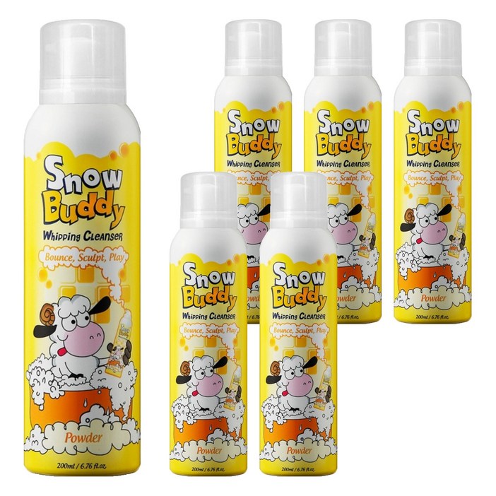 스노우버디 휘핑 클렌저 베이비파우더향, 200ml, 6개
