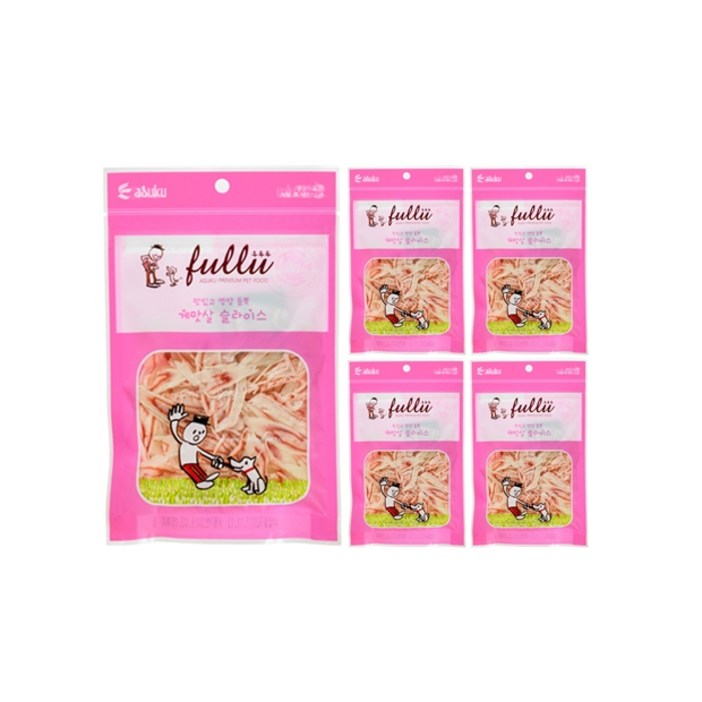 후루루 고양이 슬라이스 간식, 게살맛, 30g, 5개