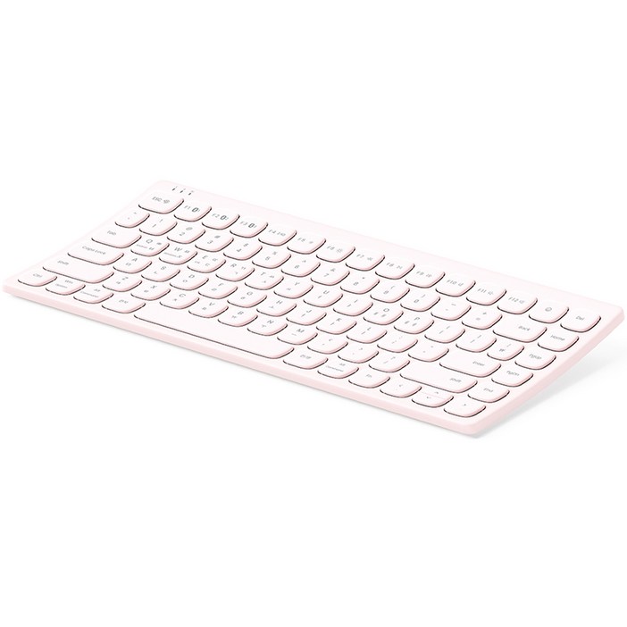 엑토 커브드 저소음 미니 유무선겸용 일반형 블루투스 키보드, 베이비핑크, B603