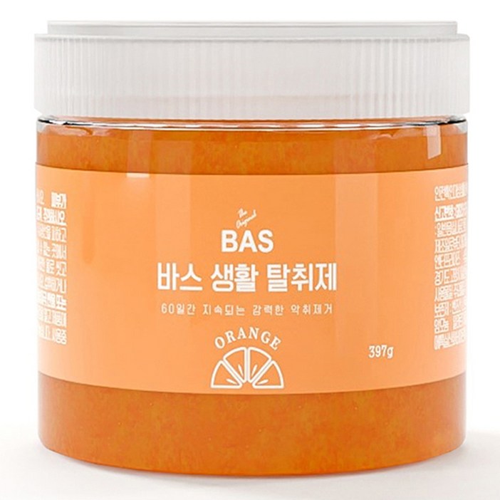 BAS 생활 오렌지 탈취제 본품, 397g, 1개 BAS 생활 오렌지 탈취제 본품, 397g, 1개
