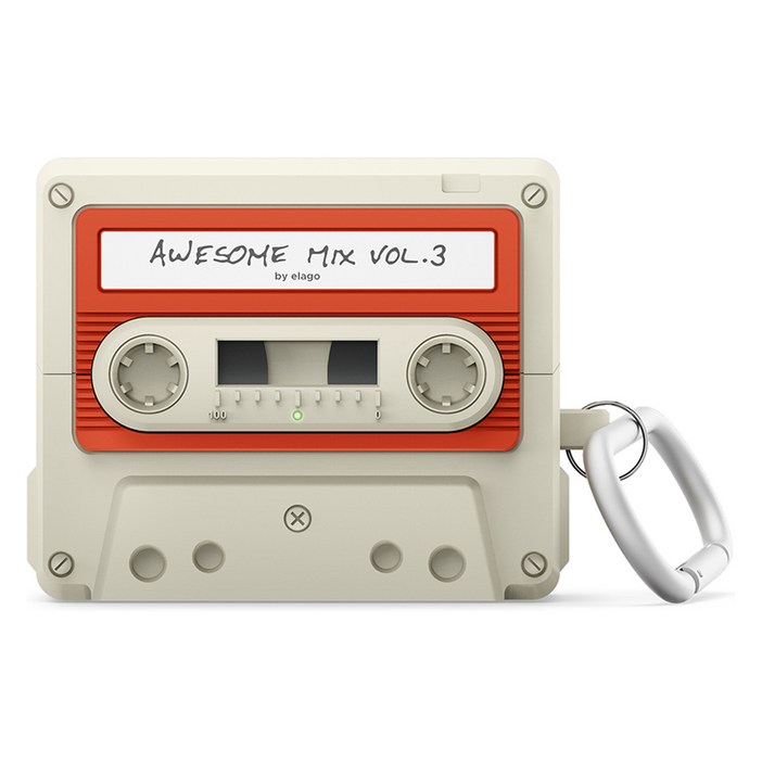 엘라고 카세트 테이프 케이스, 갤럭시 버즈3 프로, 클래식화이트, 1개